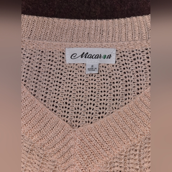 Macaron Oversized Knit Sweat With Short Sleeves In Size Small - Picture 4 of 11